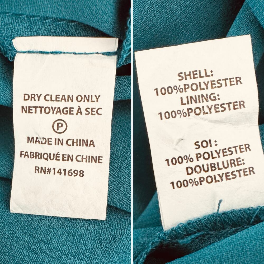 Ramy Brook Annette Halter Dress Petrol Teal Blue Green Smocked Waist size L - Picture 6 of 10